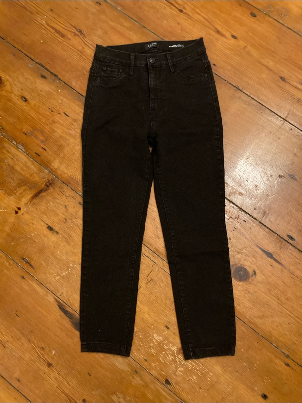 Curve Appeal 2 pairs of Women’s Petite Jeans Blue and Black Size:2/26 - Picture 7 of 11